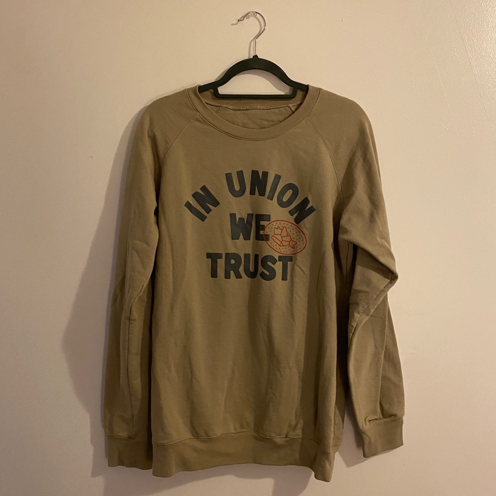 Mezcal Union crew neck beige sweatshirt